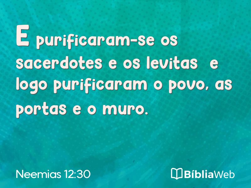 Neemias 12:30 em imagem para compartilhar