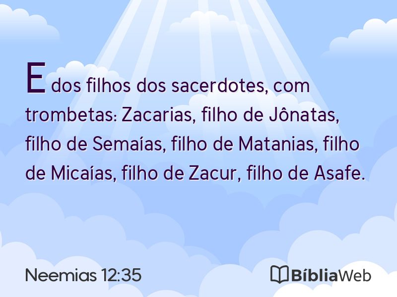 Neemias 12:35 em imagem para compartilhar