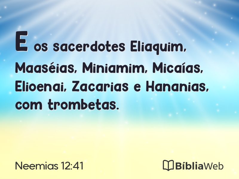 Neemias 12:41 em imagem para compartilhar