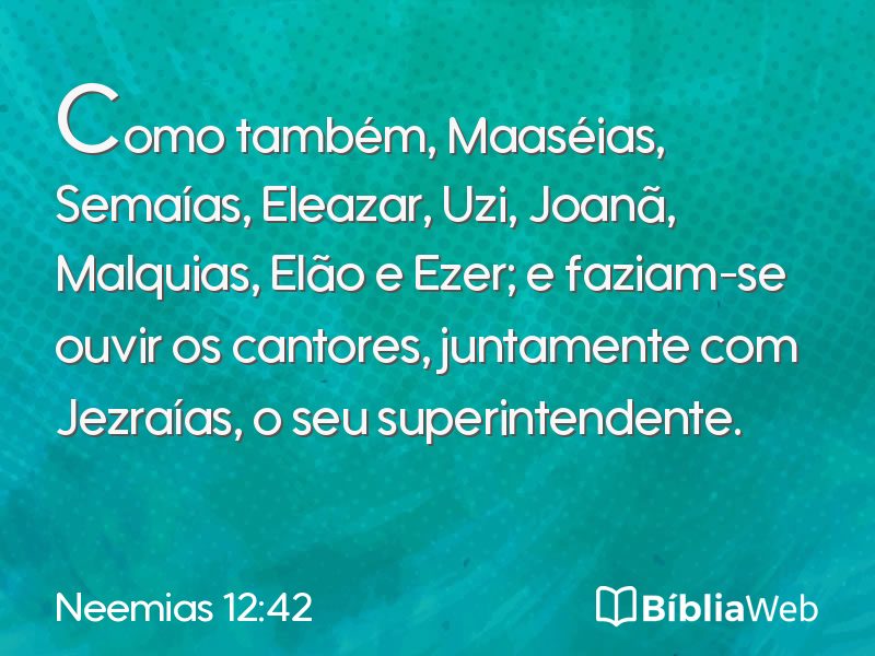 Neemias 12:42 em imagem para compartilhar