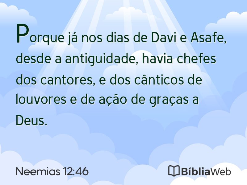 Neemias 12:46 em imagem para compartilhar