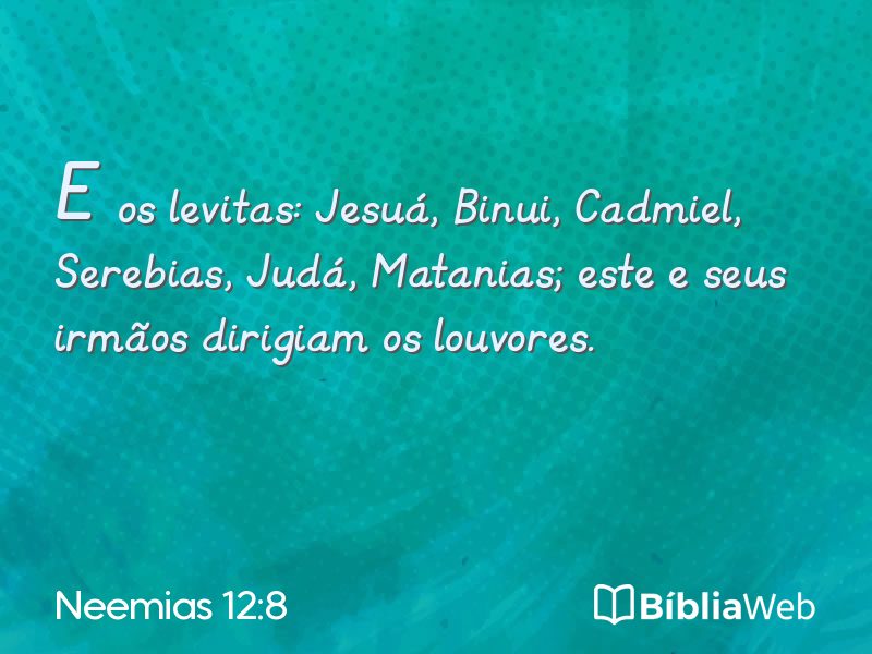 Neemias 12:8 em imagem para compartilhar