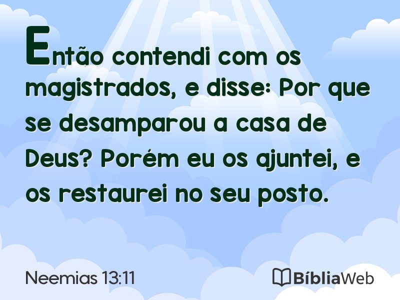 Neemias 13:11 em imagem para compartilhar