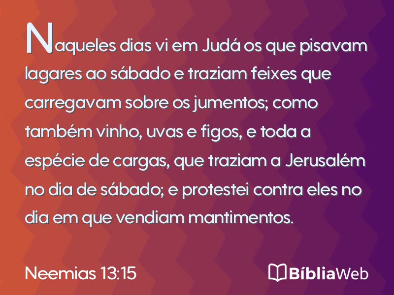 Neemias 13:15 em imagem para compartilhar