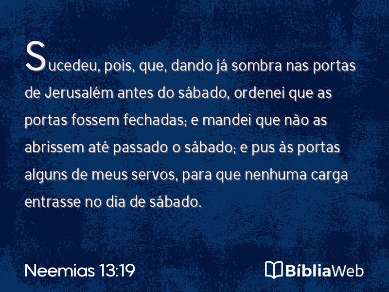 Neemias 13:19 em imagem para compartilhar