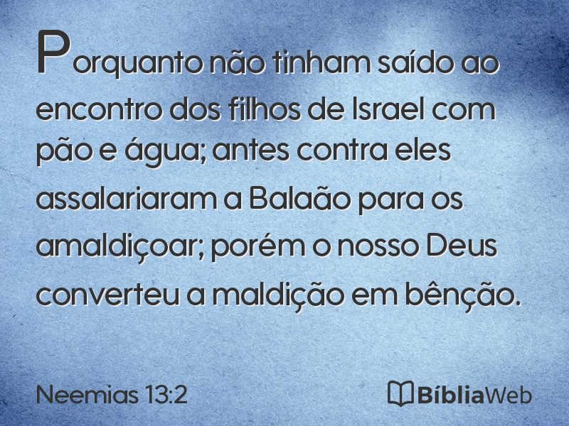 Neemias 13:2 em imagem para compartilhar