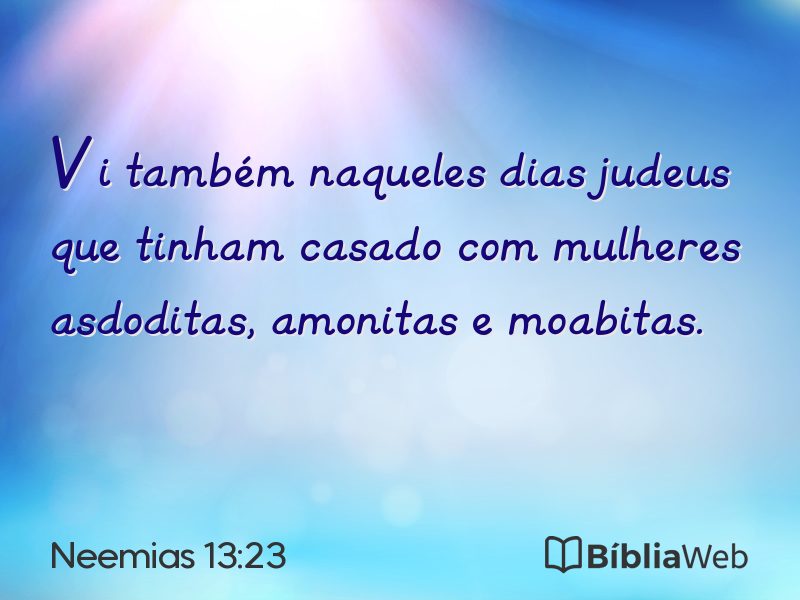 Neemias 13:23 em imagem para compartilhar