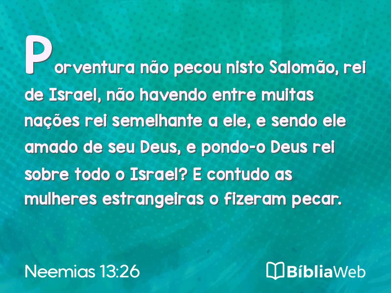 Neemias 13:26 em imagem para compartilhar