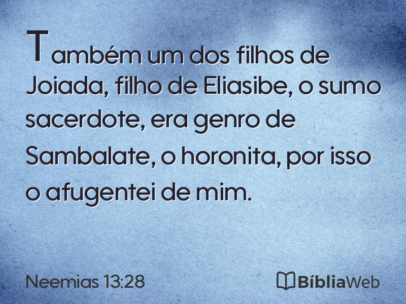Neemias 13:28 em imagem para compartilhar