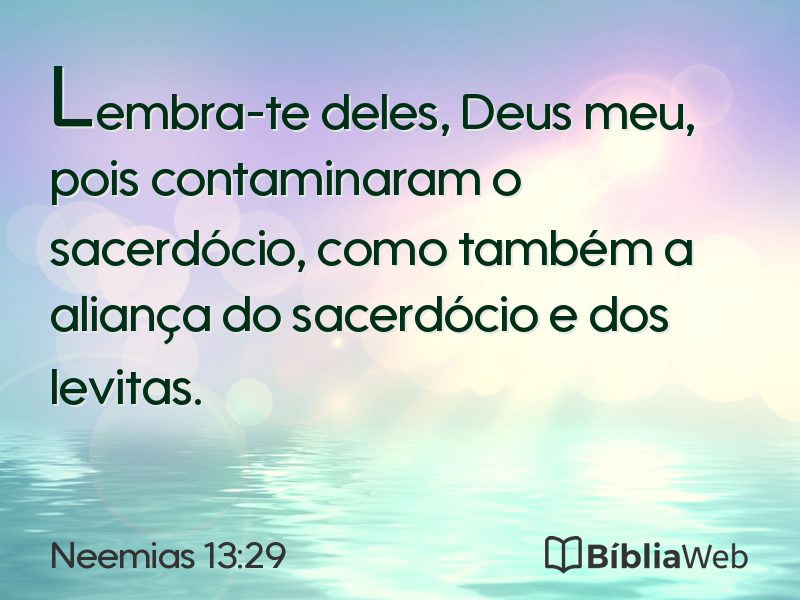 Neemias 13:29 em imagem para compartilhar