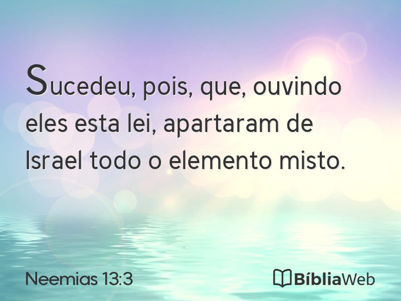 Neemias 13:3 em imagem para compartilhar
