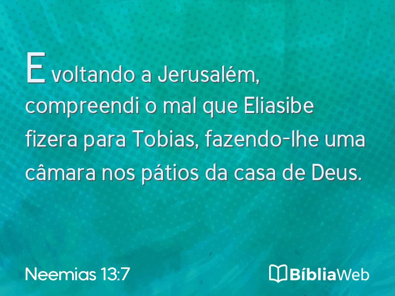 Neemias 13:7 em imagem para compartilhar