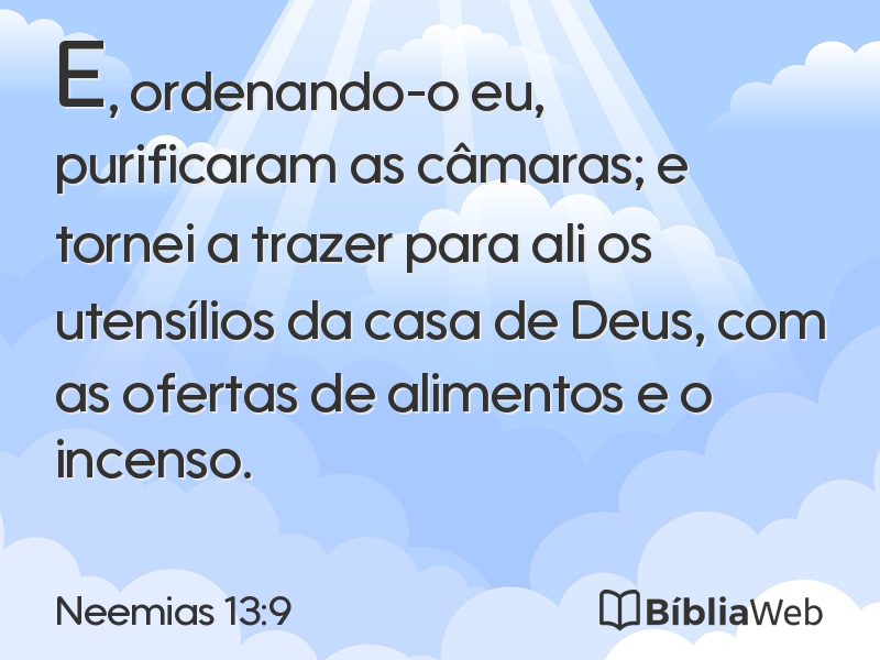 Neemias 13:9 em imagem para compartilhar