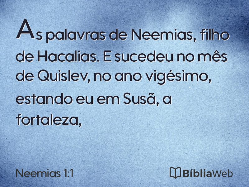 Neemias 1:1 em imagem para compartilhar