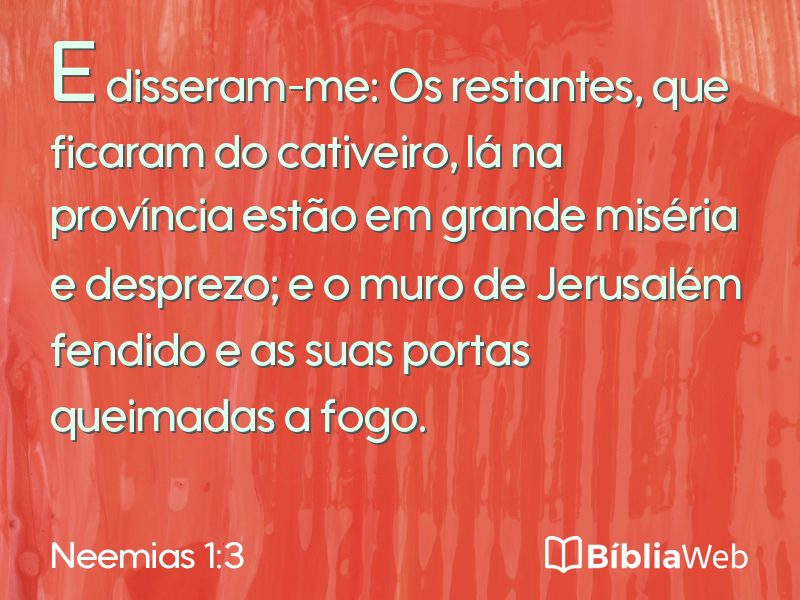 Neemias 1:3 em imagem para compartilhar