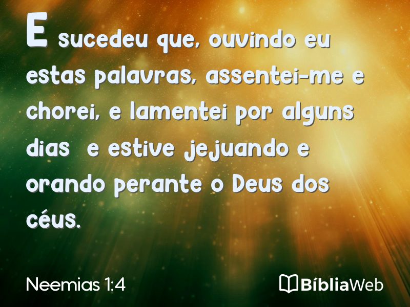 Neemias 1:4 em imagem para compartilhar