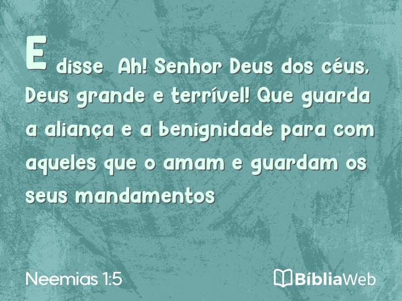 Neemias 1:5 em imagem para compartilhar
