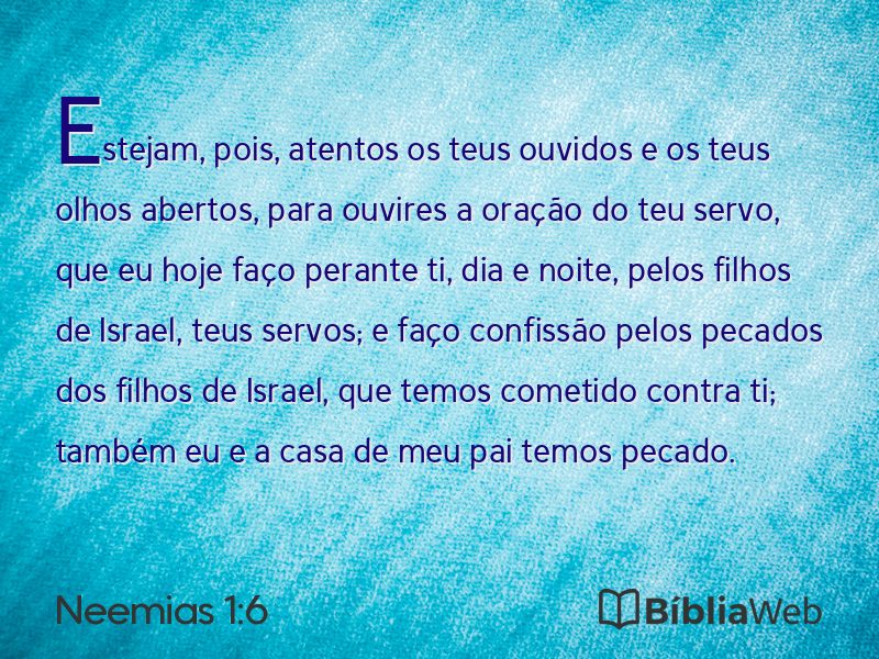 Neemias 1:6 em imagem para compartilhar