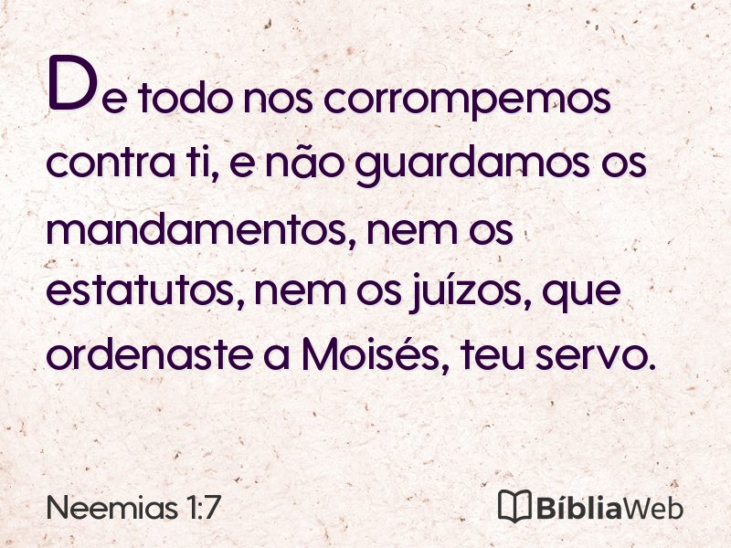 Neemias 1:7 em imagem para compartilhar