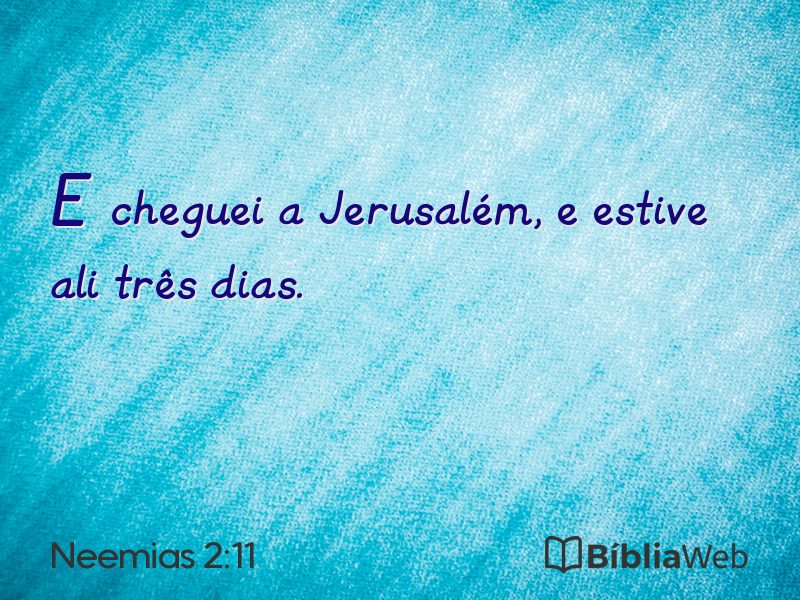 Neemias 2:11 em imagem para compartilhar