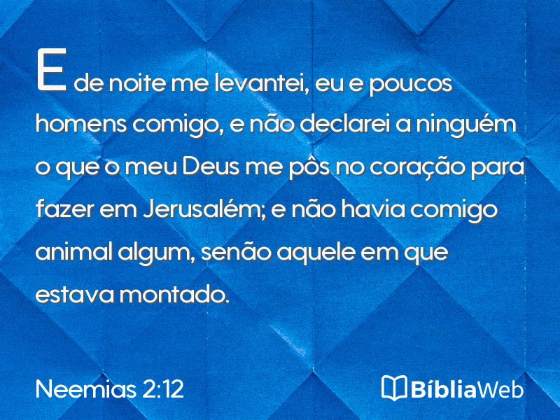 Neemias 2:12 em imagem para compartilhar