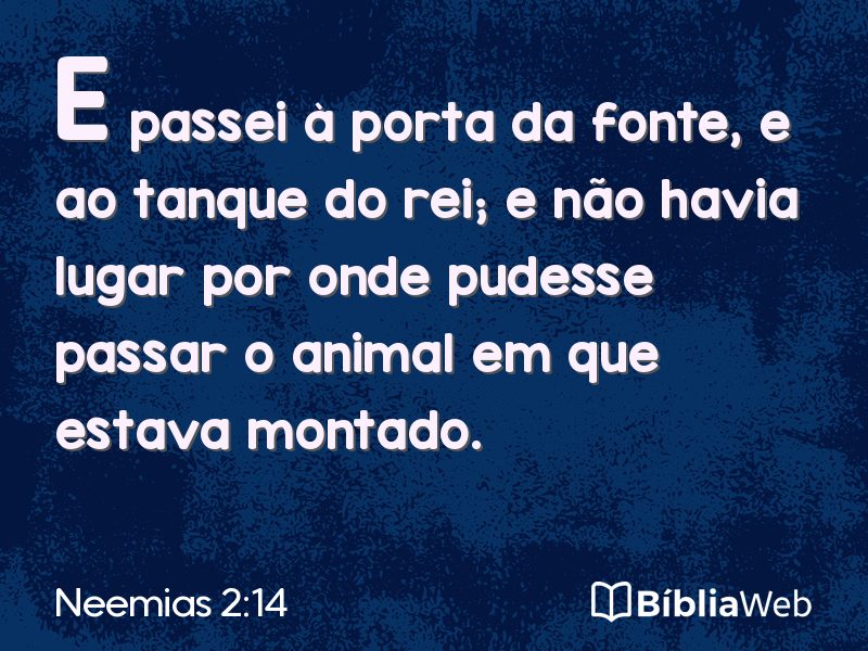Neemias 2:14 em imagem para compartilhar