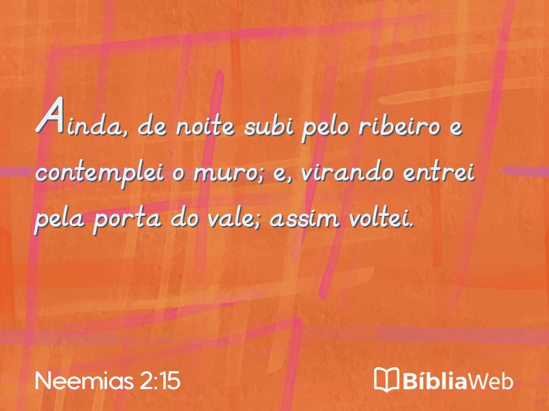 Neemias 2:15 em imagem para compartilhar