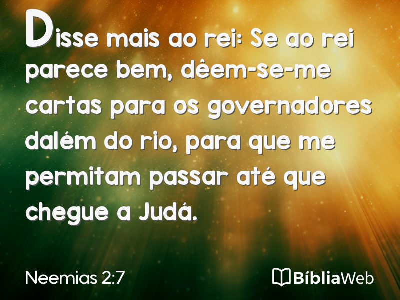 Neemias 2:7 em imagem para compartilhar
