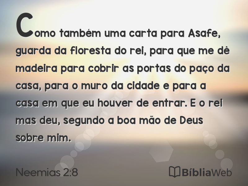 Neemias 2:8 em imagem para compartilhar