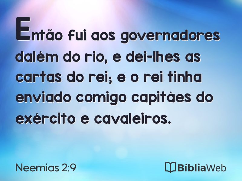 Neemias 2:9 em imagem para compartilhar