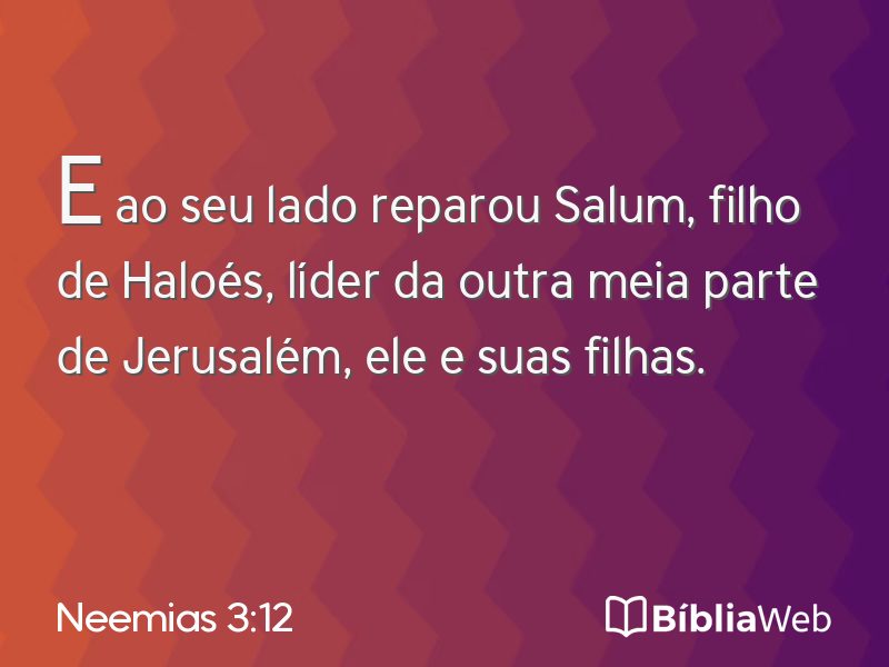 Neemias 3:12 em imagem para compartilhar