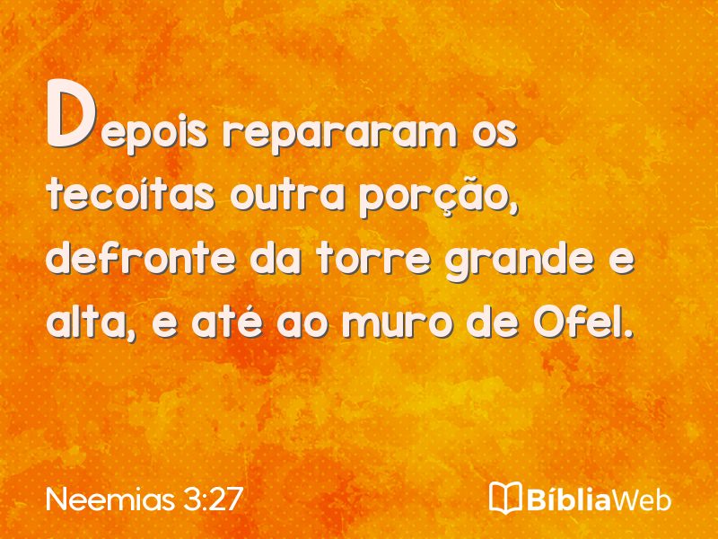 Neemias 3:27 em imagem para compartilhar