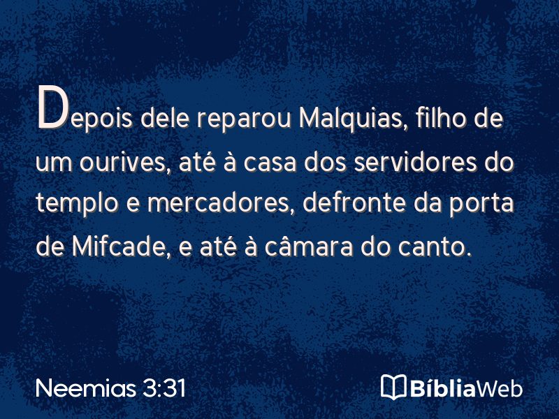 Neemias 3:31 em imagem para compartilhar