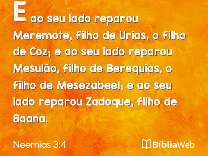 Neemias 3:4 em imagem para compartilhar