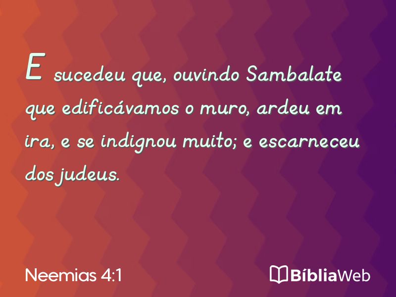 Neemias 4:1 em imagem para compartilhar