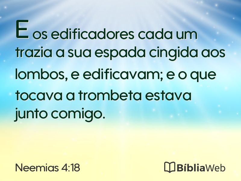Neemias 4:18 em imagem para compartilhar