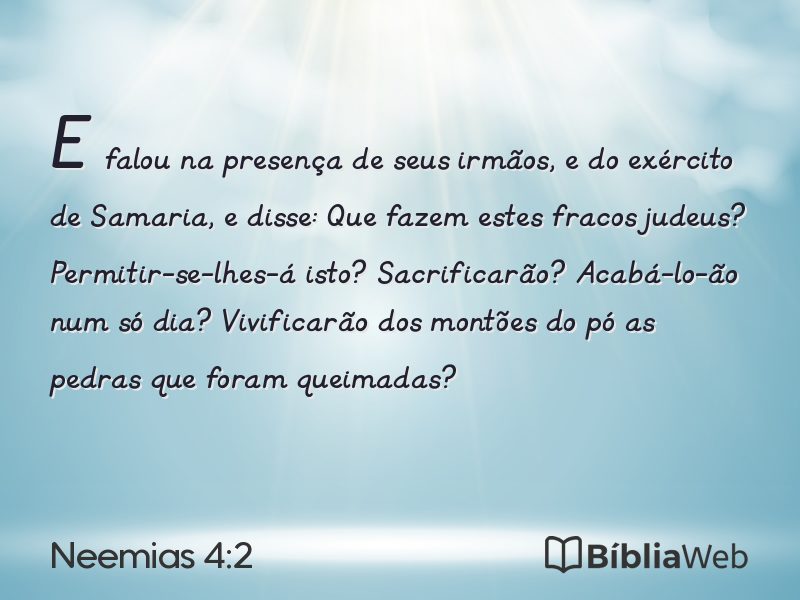 Neemias 4:2 em imagem para compartilhar