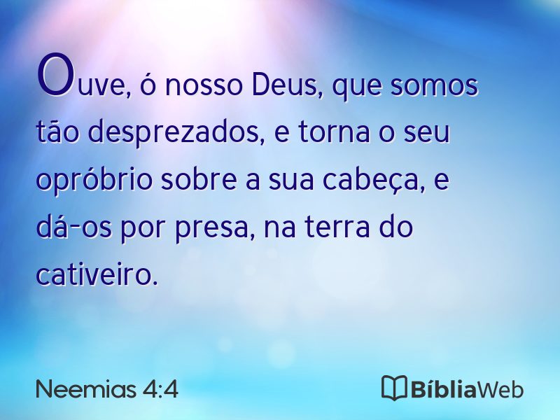 Neemias 4:4 em imagem para compartilhar
