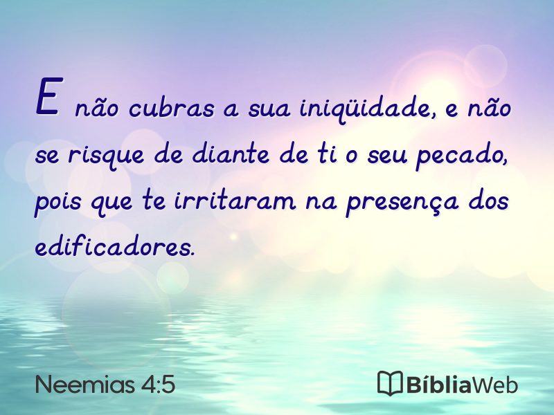 Neemias 4:5 em imagem para compartilhar