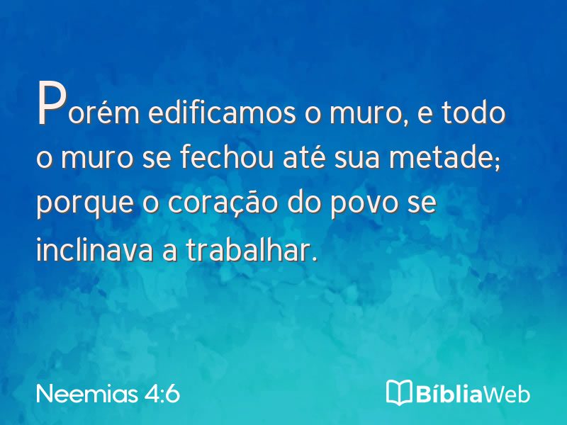 Neemias 4:6 em imagem para compartilhar