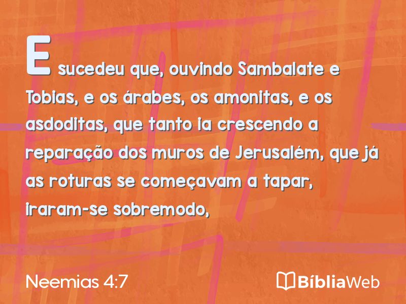 Neemias 4:7 em imagem para compartilhar
