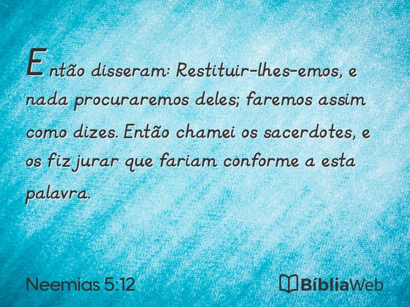 Neemias 5:12 em imagem para compartilhar