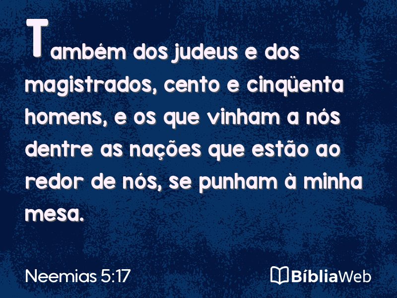 Neemias 5:17 em imagem para compartilhar