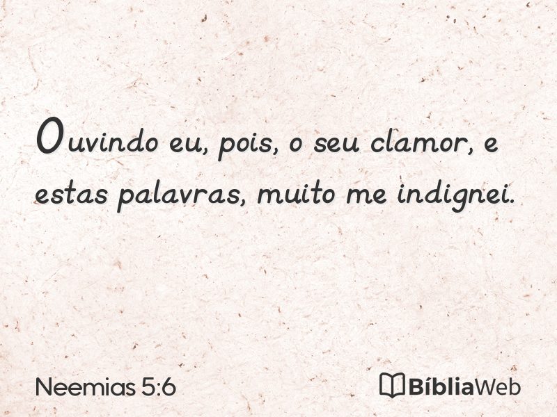 Neemias 5:6 em imagem para compartilhar