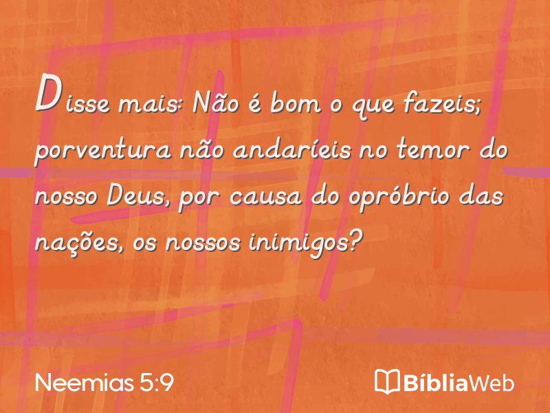 Neemias 5:9 em imagem para compartilhar