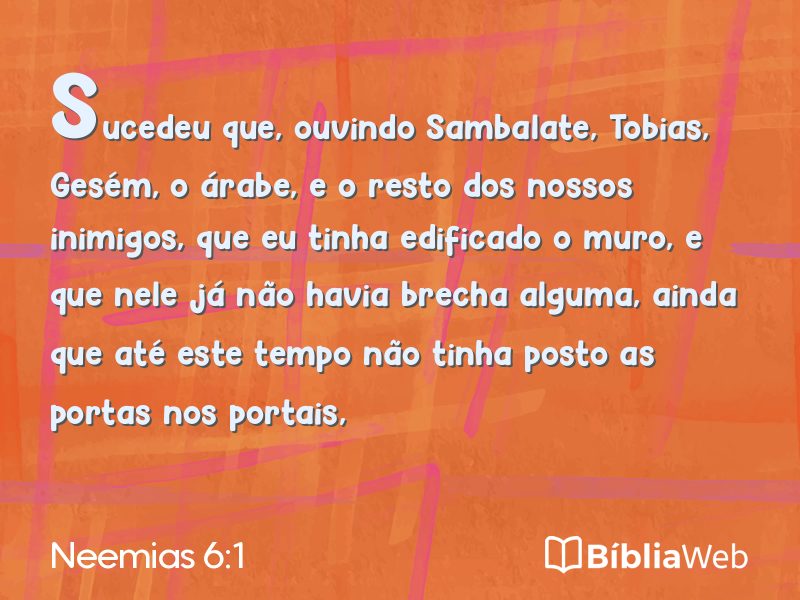 Neemias 6:1 em imagem para compartilhar