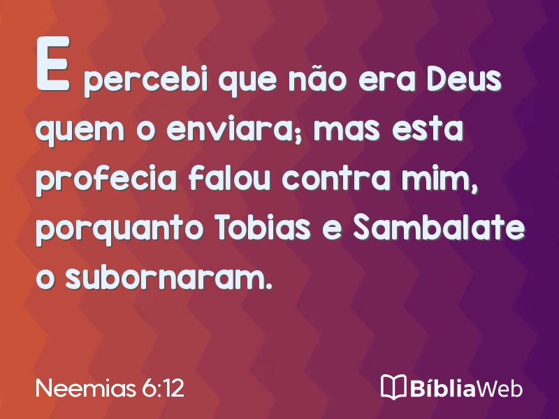 Neemias 6:12 em imagem para compartilhar