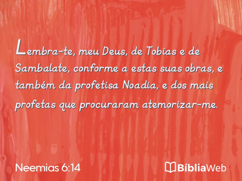 Neemias 6:14 em imagem para compartilhar