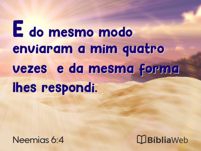 Neemias 6:4 em imagem para compartilhar