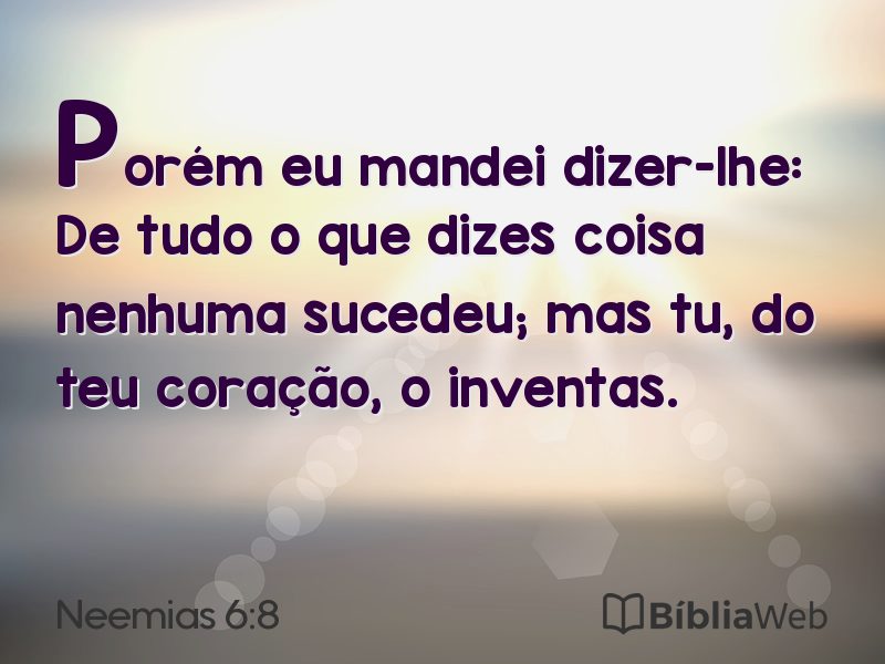 Neemias 6:8 em imagem para compartilhar